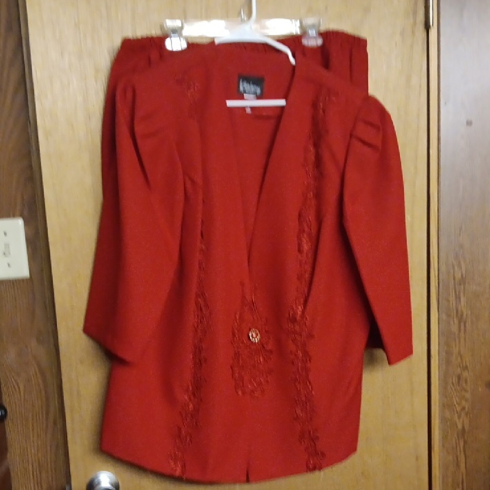 Whirlaway Frocks Red Skirt Set